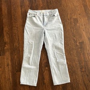 Abercrombie & Fitch the ankle straight ultra high rise  curve love jeans